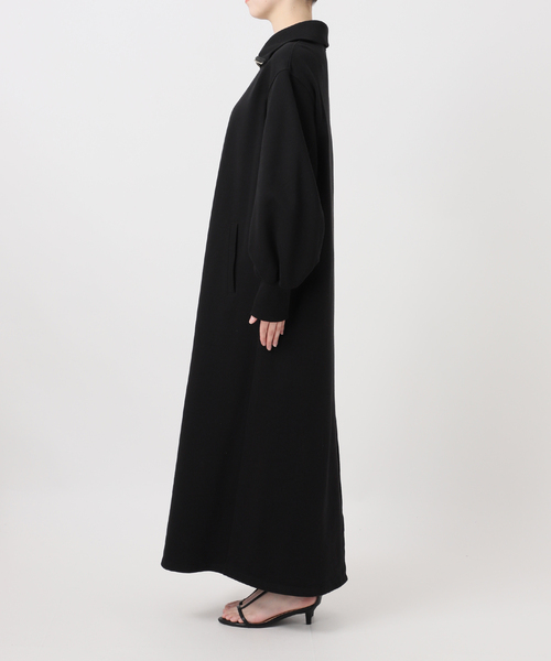 B.C STOCK(ベーセーストック)の「《追加2》ウォッシャブル / テリー裏毛ハーフジップロングワンピース(ワンピース・レディース・ブラック/グレー・FREE)」の12枚目の写真