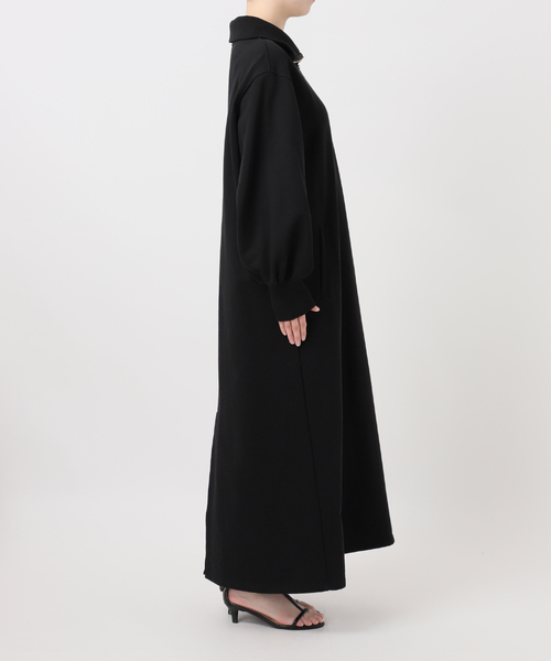 B.C STOCK(ベーセーストック)の「《追加2》ウォッシャブル / テリー裏毛ハーフジップロングワンピース(ワンピース・レディース・ブラック/グレー・FREE)」の14枚目の写真