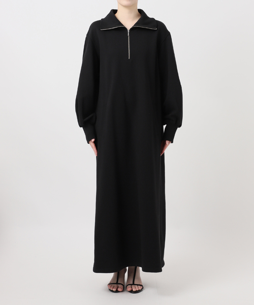 B.C STOCK(ベーセーストック)の「《追加2》ウォッシャブル / テリー裏毛ハーフジップロングワンピース(ワンピース・レディース・ブラック/グレー・FREE)」の21枚目の写真