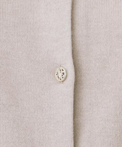 index（インデックス）の「柄編みクルーネックカーディガン【洗濯機OK】《7col》（カーディガン/ボレロ・レディース・ピンク/グリーン系5/チャコール/ホワイト系9/ネイビー/ブルー/ナチュラル・38/36/42/40）」の11枚目の写真