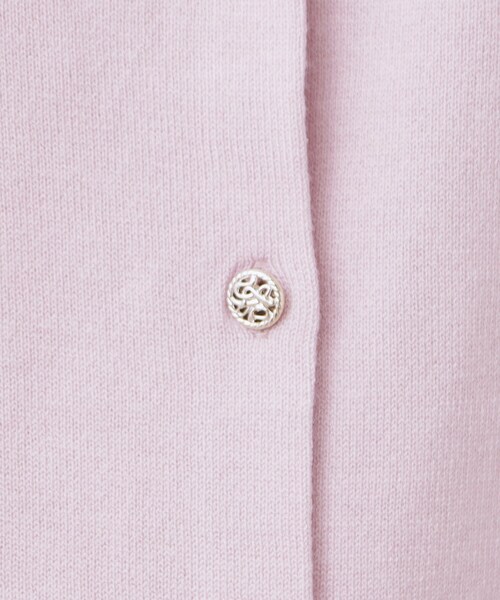 index（インデックス）の「柄編みクルーネックカーディガン【洗濯機OK】《7col》（カーディガン/ボレロ・レディース・ピンク/グリーン系5/チャコール/ホワイト系9/ネイビー/ブルー/ナチュラル・38/36/42/40）」の15枚目の写真