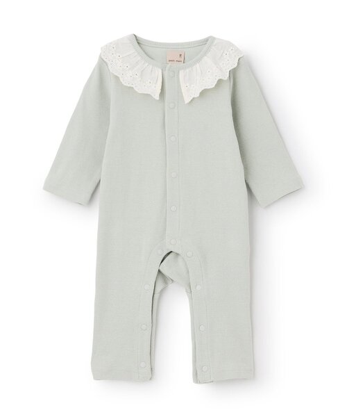 petit main（プティマイン）の「【GOODPRICE】長袖カバーオール（ロンパース・キッズ・オフホワイト/ライトブルー/ネイビー/ライトグリーン/カラフル/クリーム・80ｃｍ/70cm）」の3枚目の写真