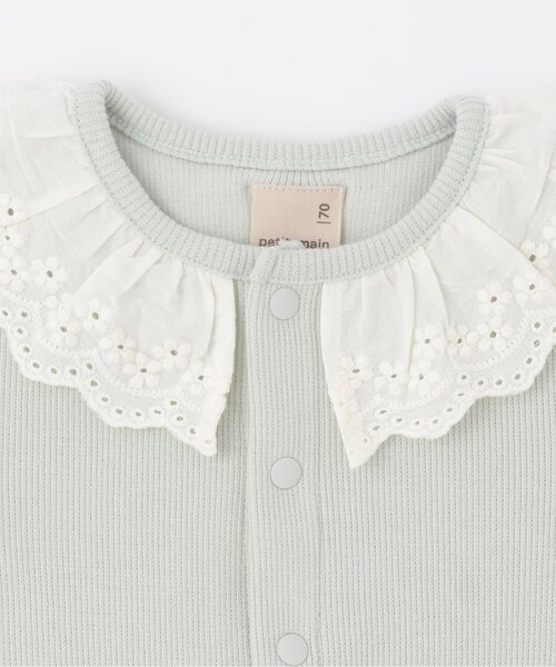 petit main（プティマイン）の「【GOODPRICE】長袖カバーオール（ロンパース・キッズ・オフホワイト/ライトブルー/ネイビー/ライトグリーン/カラフル/クリーム・80ｃｍ/70cm）」の9枚目の写真