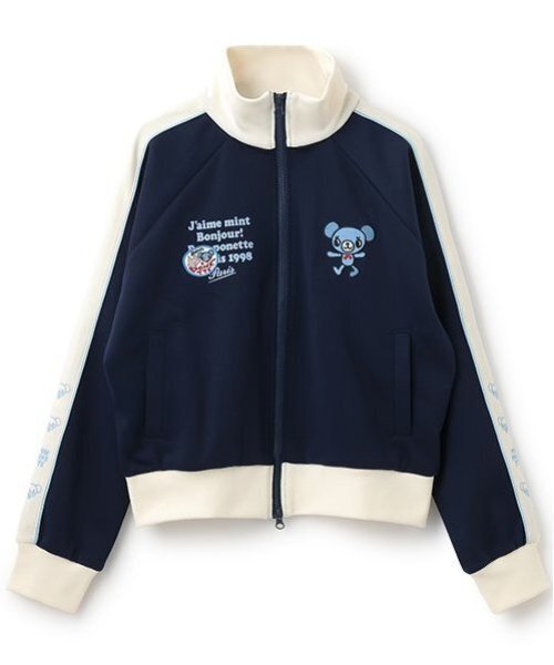 ナルミヤキャラクターズ（ナルミヤキャラクターズ）の「ミントくん トラックジャケット（ジャージ・レディース・ネイビー・F）」の2枚目の写真