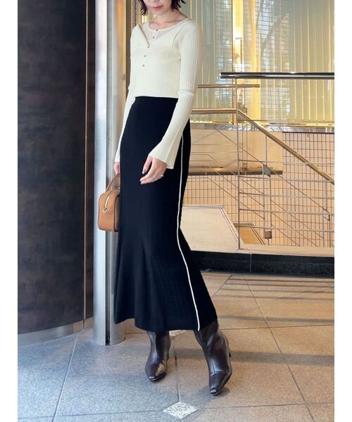 LAGUNAMOON（ラグナムーン）の「レイヤードライクリブニットプルオーバー（ニット/セーター・レディース・ピンク/ライトグレー/ホワイト・FREE）」の22枚目の写真