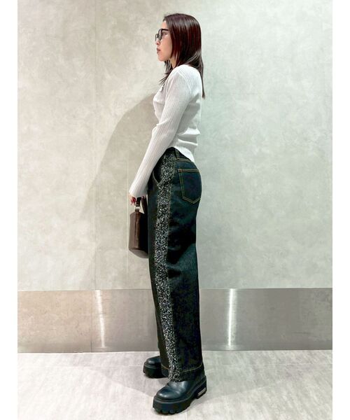 LAGUNAMOON（ラグナムーン）の「レイヤードライクリブニットプルオーバー（ニット/セーター・レディース・ピンク/ライトグレー/ホワイト・FREE）」の22枚目の写真