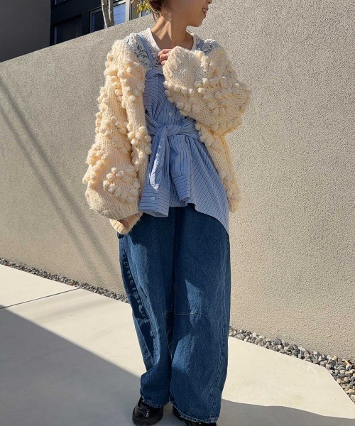 CORNERS(コーナーズ)の「【CORNERS by shiosanb】3wayストライプシャツ(シャツ/ブラウス・レディース・ブルー/ピンク/ベージュ・M)」の6枚目の写真