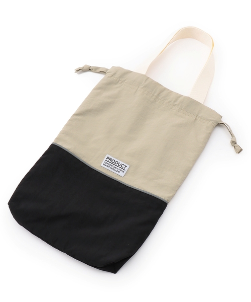 b・ROOM（ビールーム）の「【スクール対応】【撥水・防汚・耐久・UV】シューズバッグ(反射シート付き)（バックパック/リュック・キッズ・カーキ/ブラック/ベージュ/チャコール/ブルーグリーン/ダークオレンジ・F）」の3枚目の写真