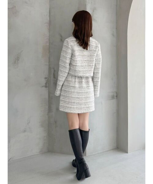 MERCURYDUO（マーキュリーデュオ）の「ツイード台形ミニスカート（スカート・レディース・オフホワイト/ミント・SMALL/MEDIUM）」の19枚目の写真