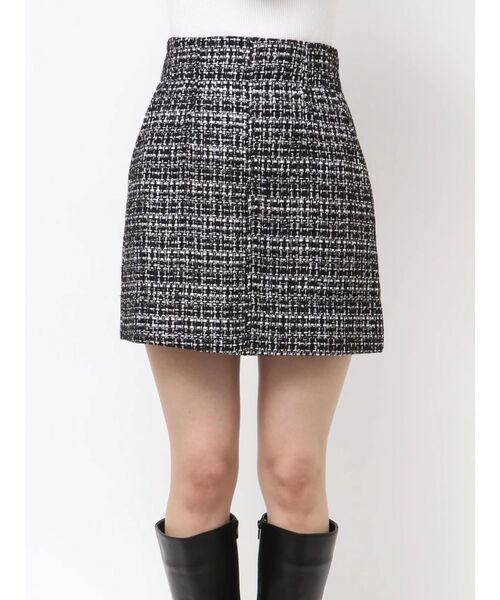 MERCURYDUO（マーキュリーデュオ）の「ツイード台形ミニスカート（スカート・レディース・オフホワイト/ミント・SMALL/MEDIUM）」の13枚目の写真