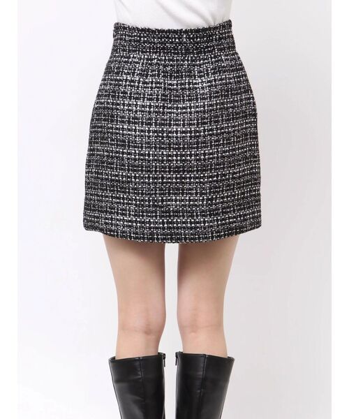 MERCURYDUO（マーキュリーデュオ）の「ツイード台形ミニスカート（スカート・レディース・オフホワイト/ミント・SMALL/MEDIUM）」の11枚目の写真