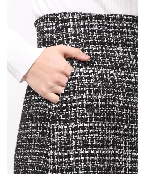 MERCURYDUO（マーキュリーデュオ）の「ツイード台形ミニスカート（スカート・レディース・オフホワイト/ミント・SMALL/MEDIUM）」の9枚目の写真