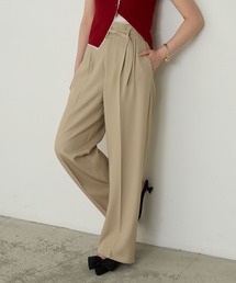 【Cherir Mignon】ゴールドベルトセンタープレススラックス