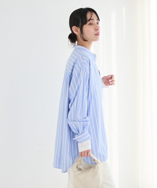 CRAFT STANDARD BOUTIQUE（クラフトスタンダードブティック）の「バンドカラーシャツ◆（シャツ/ブラウス・レディース・ブルー系その他6/ブルー系その他7/ベージュ系その他2・FREE）」の5枚目の写真