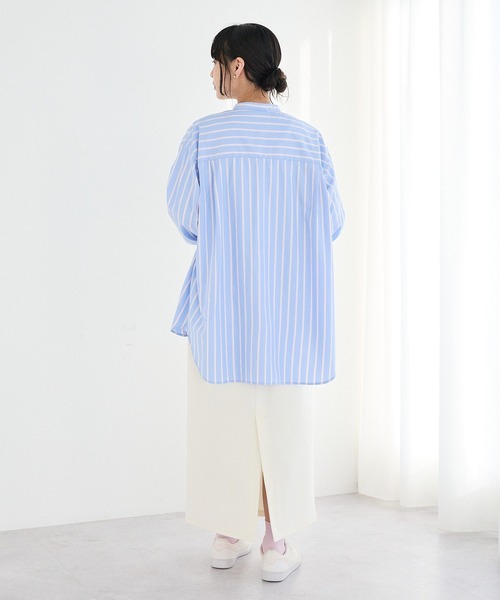 CRAFT STANDARD BOUTIQUE（クラフトスタンダードブティック）の「バンドカラーシャツ◆（シャツ/ブラウス・レディース・ブルー系その他6/ブルー系その他7/ベージュ系その他2・FREE）」の9枚目の写真