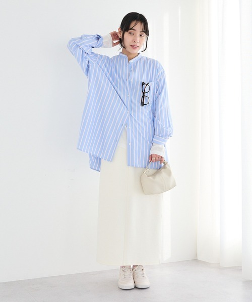 CRAFT STANDARD BOUTIQUE（クラフトスタンダードブティック）の「バンドカラーシャツ◆（シャツ/ブラウス・レディース・ブルー系その他6/ブルー系その他7/ベージュ系その他2・FREE）」の7枚目の写真