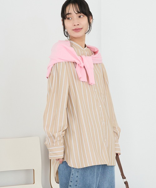 CRAFT STANDARD BOUTIQUE（クラフトスタンダードブティック）の「バンドカラーシャツ◆（シャツ/ブラウス・レディース・ブルー系その他6/ブルー系その他7/ベージュ系その他2・FREE）」の13枚目の写真