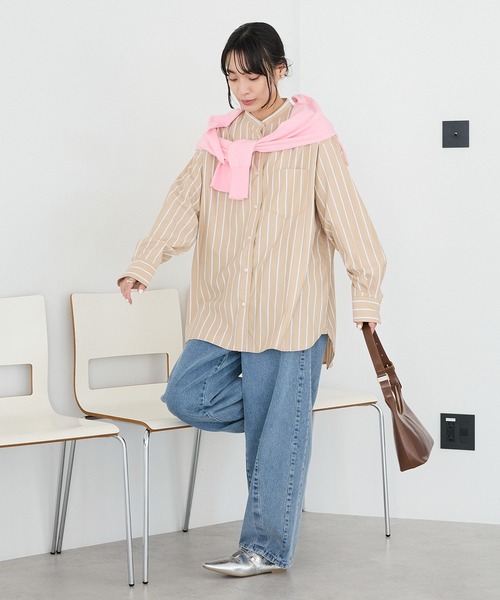 CRAFT STANDARD BOUTIQUE（クラフトスタンダードブティック）の「バンドカラーシャツ◆（シャツ/ブラウス・レディース・ブルー系その他6/ブルー系その他7/ベージュ系その他2・FREE）」の17枚目の写真