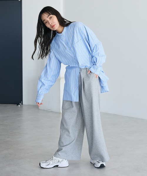 CRAFT STANDARD BOUTIQUE(クラフトスタンダードブティック)の「バンドカラーシャツ◆(シャツ/ブラウス・レディース・ブルー系その他6/ブルー系その他7/ベージュ系その他2・FREE)」の22枚目の写真