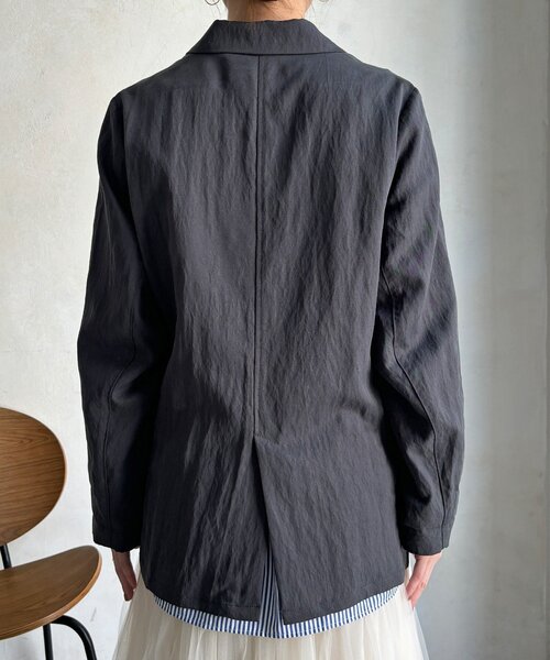 DouDou(ドゥドゥ)の「ダブルジャケット(テーラードジャケット・レディース・チャコールグレー/ベージュ・FREE)」の14枚目の写真