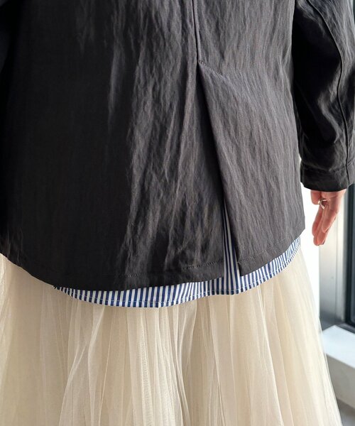 DouDou(ドゥドゥ)の「ダブルジャケット(テーラードジャケット・レディース・チャコールグレー/ベージュ・FREE)」の16枚目の写真