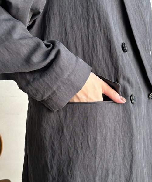 DouDou(ドゥドゥ)の「ダブルジャケット(テーラードジャケット・レディース・チャコールグレー/ベージュ・FREE)」の20枚目の写真
