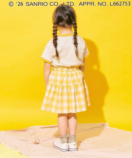 Seraph（セラフ）の「ポムポムプリン　リンガーTシャツ（Tシャツ/カットソー・キッズ・ミント/ベージュ・140/130/120/110/100/90/80）」の5枚目の写真