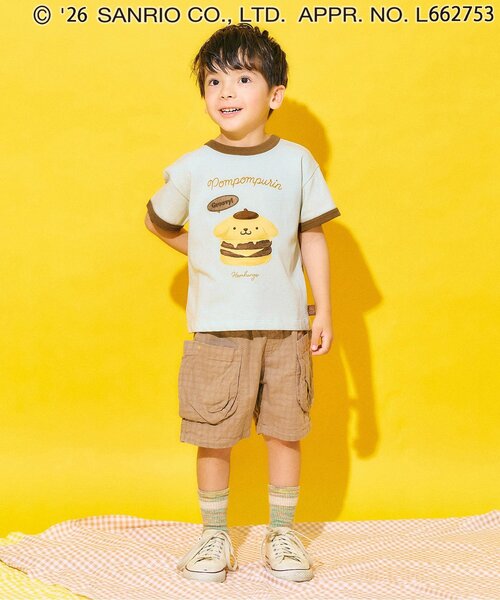 Seraph（セラフ）の「ポムポムプリン　リンガーTシャツ（Tシャツ/カットソー・キッズ・ミント/ベージュ・140/130/120/110/100/90/80）」の8枚目の写真