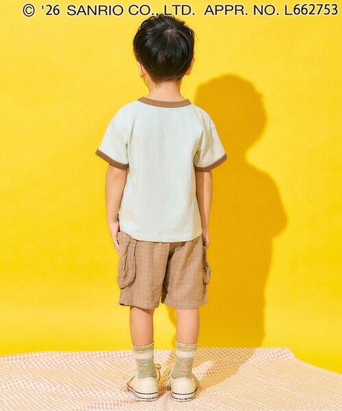 Seraph（セラフ）の「ポムポムプリン　リンガーTシャツ（Tシャツ/カットソー・キッズ・ミント/ベージュ・140/130/120/110/100/90/80）」の9枚目の写真