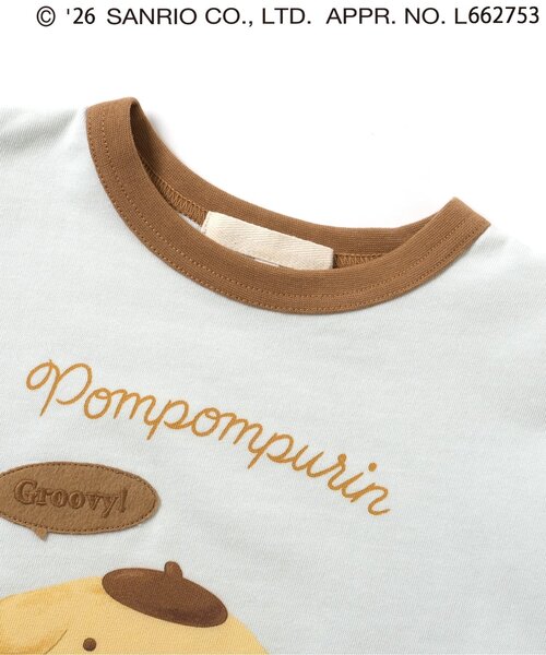 Seraph（セラフ）の「ポムポムプリン　リンガーTシャツ（Tシャツ/カットソー・キッズ・ミント/ベージュ・140/130/120/110/100/90/80）」の13枚目の写真