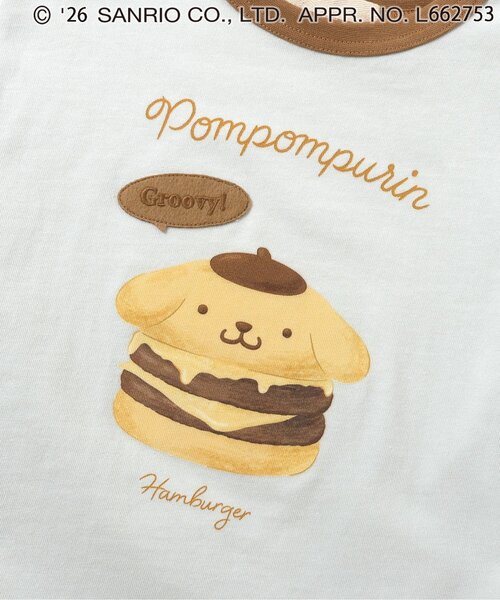 Seraph（セラフ）の「ポムポムプリン　リンガーTシャツ（Tシャツ/カットソー・キッズ・ミント/ベージュ・140/130/120/110/100/90/80）」の14枚目の写真