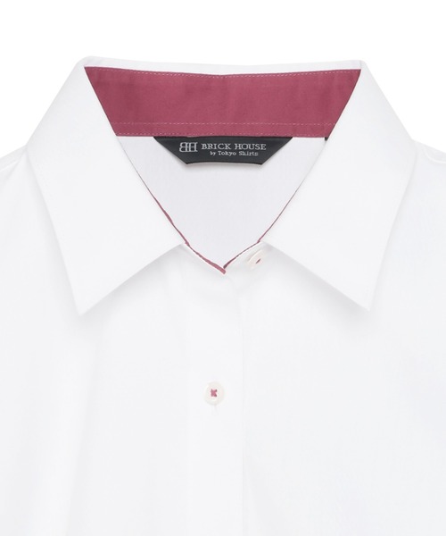 TOKYO SHIRTS（トウキョウシャツ）の「【透け防止】 形態安定ノンアイロン レギュラー 長袖ビジネスワイシャツ（ビジネスシャツ・レディース・ホワイト・S/M/L/LL/XL）」の5枚目の写真