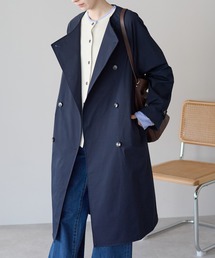 r. | ノーカラー ダブルトレンチコート(トレンチコート)