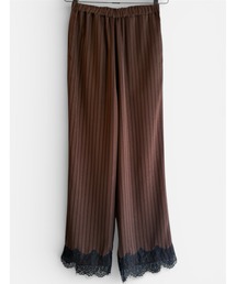 ARCHIVE STANCE（アーカイブスタンス）の「SATIN STRIPE EASY PANTS（スラックス）」