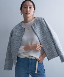 UNTITLED | ツイードジップジャケット(ブルゾン)