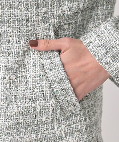 UNTITLED（アンタイトル）の「ツイードジップジャケット（ブルゾン・レディース・ライトグレー系3・00/01/02/03/04/44/48）」の12枚目の写真