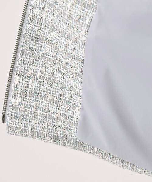 UNTITLED（アンタイトル）の「ツイードジップジャケット（ブルゾン・レディース・ライトグレー系3・00/01/02/03/04/44/48）」の14枚目の写真