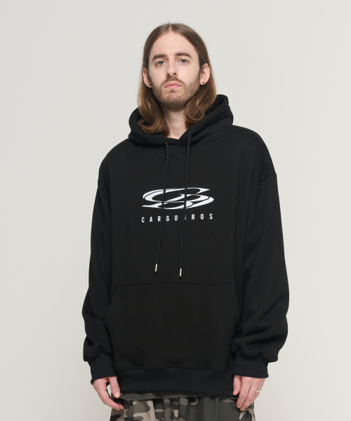 CARGOBROS(カーゴブロス)の「サークルロゴオーバーフィットフードTシャツ(ブラック)(パーカー・メンズ・その他・SMALL/MEDIUM/LARGE/X-LARGE/S-M/M-L/L-XL/XL-XXL)」の2枚目の写真