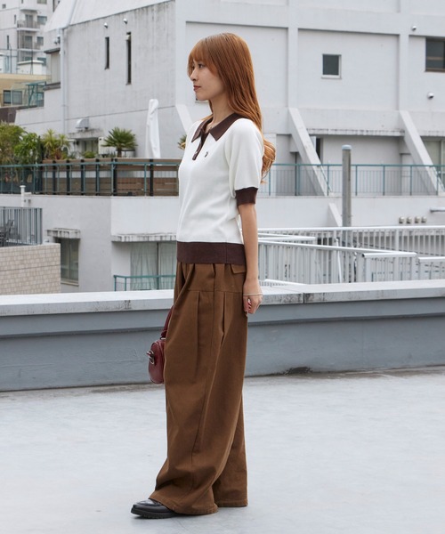 U.S. POLO ASSN.(ユーエスポロアッスン)の「U.S. POLO ASSN./ユーエスポロアッスン 天竺編み ロゴ刺繍 ニットポロ 秋 秋服 2026年秋冬(ポロシャツ・レディース・オフホワイト/ホワイト×グリーン/ホワイト×ブラック/ネイビー/ベージュ・M/L)」の13枚目の写真