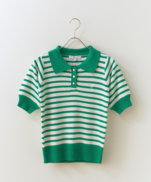 U.S. POLO ASSN.(ユーエスポロアッスン)の「U.S. POLO ASSN./ユーエスポロアッスン 天竺編み ロゴ刺繍 ニットポロ 秋 秋服 2026年秋冬(ポロシャツ・レディース・オフホワイト/ホワイト×グリーン/ホワイト×ブラック/ネイビー/ベージュ・M/L)」の16枚目の写真