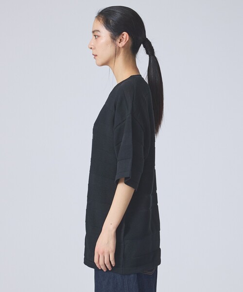 FORTUNA HOMME（フォルトゥナオム）の「【FORTUNA/フォルトゥナ】EcotecDryKnitボーダーT/エコテックドライニットボーダーTシャツ/ユニセックス/WEB限定（ニット/セーター・メンズ・グレイッシュベージュ/ブラック/ホワイト・L/M）」の20枚目の写真