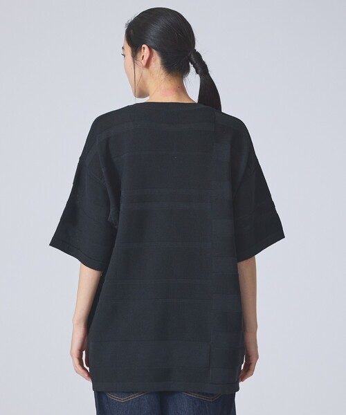 FORTUNA HOMME（フォルトゥナオム）の「【FORTUNA/フォルトゥナ】EcotecDryKnitボーダーT/エコテックドライニットボーダーTシャツ/ユニセックス/WEB限定（ニット/セーター・メンズ・グレイッシュベージュ/ブラック/ホワイト・L/M）」の21枚目の写真