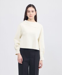 【La maglia】 アシンメトリーカラーニット