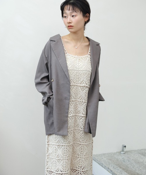 Bab(バブ)の「【選べるサイズ展開】【累計お気に入り登録5万人!】クロシェロングワンピース(ワンピース・レディース・ブルー/チャコールグレー/ホワイト系その他/A/モカ・S/M/XS)」の12枚目の写真