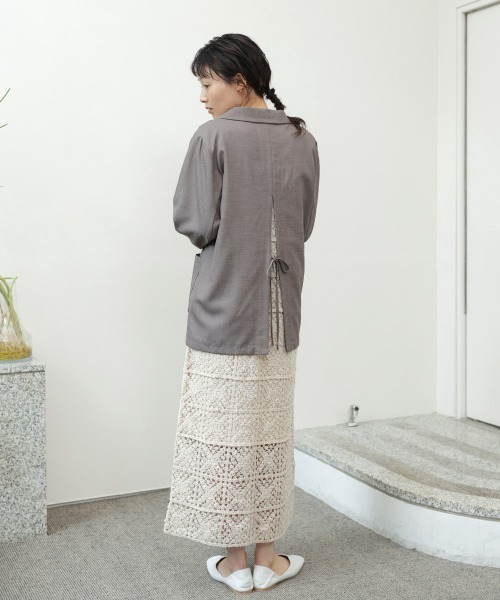 Bab(バブ)の「【選べるサイズ展開】【累計お気に入り登録5万人!】クロシェロングワンピース(ワンピース・レディース・ブルー/チャコールグレー/ホワイト系その他/A/モカ・S/M/XS)」の16枚目の写真