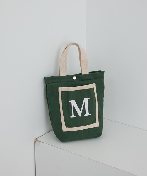 SALON adam et rope'(サロン アダム エ ロペ)の「【MALUS /マリュス】キャンバストート / small(トートバッグ・レディース・グリーン/オフホワイト・FREE)」の2枚目の写真
