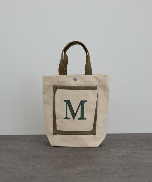 SALON adam et rope'(サロン アダム エ ロペ)の「【MALUS /マリュス】キャンバストート / small(トートバッグ・レディース・グリーン/オフホワイト・FREE)」の3枚目の写真