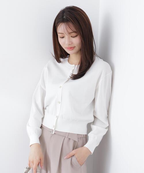 PROPORTION BODY DRESSING（プロポーションボディドレッシング）の「＜ウォッシャブル/UVカット＞ベーシックカーディガン / 1216174300（カーディガン/ボレロ・レディース・ホワイト/パープル/ブルー/シルバー・FREE）」の5枚目の写真