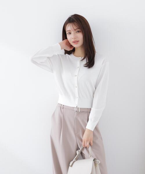PROPORTION BODY DRESSING（プロポーションボディドレッシング）の「＜ウォッシャブル/UVカット＞ベーシックカーディガン / 1216174300（カーディガン/ボレロ・レディース・ホワイト/パープル/ブルー/シルバー・FREE）」の6枚目の写真