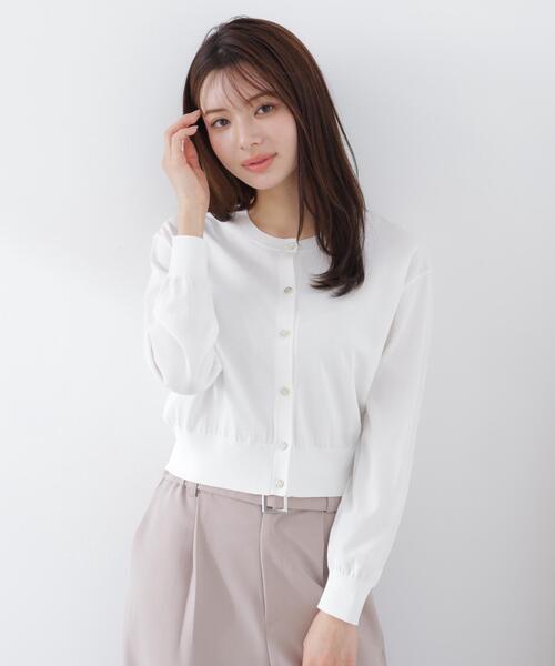 PROPORTION BODY DRESSING（プロポーションボディドレッシング）の「＜ウォッシャブル/UVカット＞ベーシックカーディガン / 1216174300（カーディガン/ボレロ・レディース・ホワイト/パープル/ブルー/シルバー・FREE）」の9枚目の写真